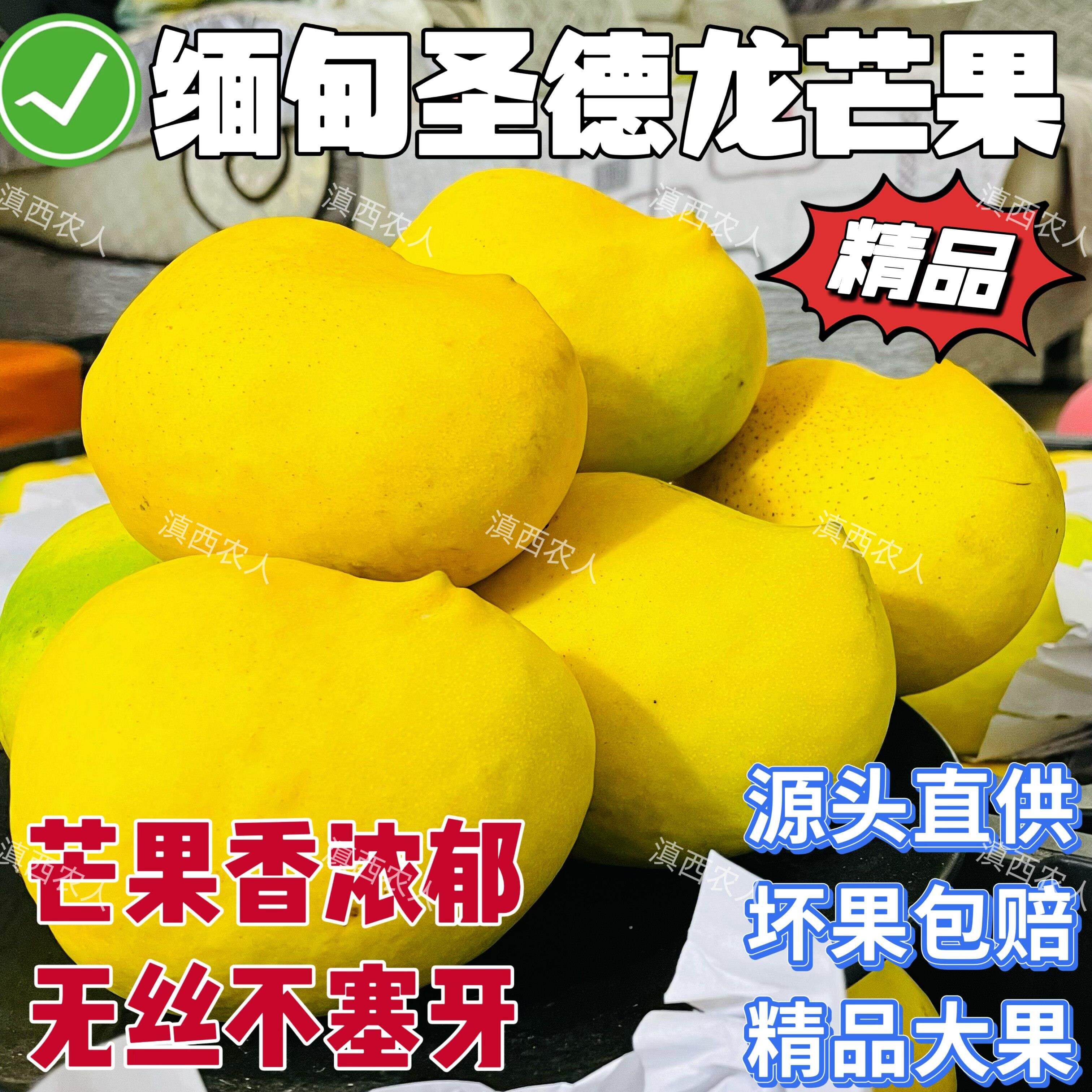 正宗缅甸圣德龙芒果新鲜