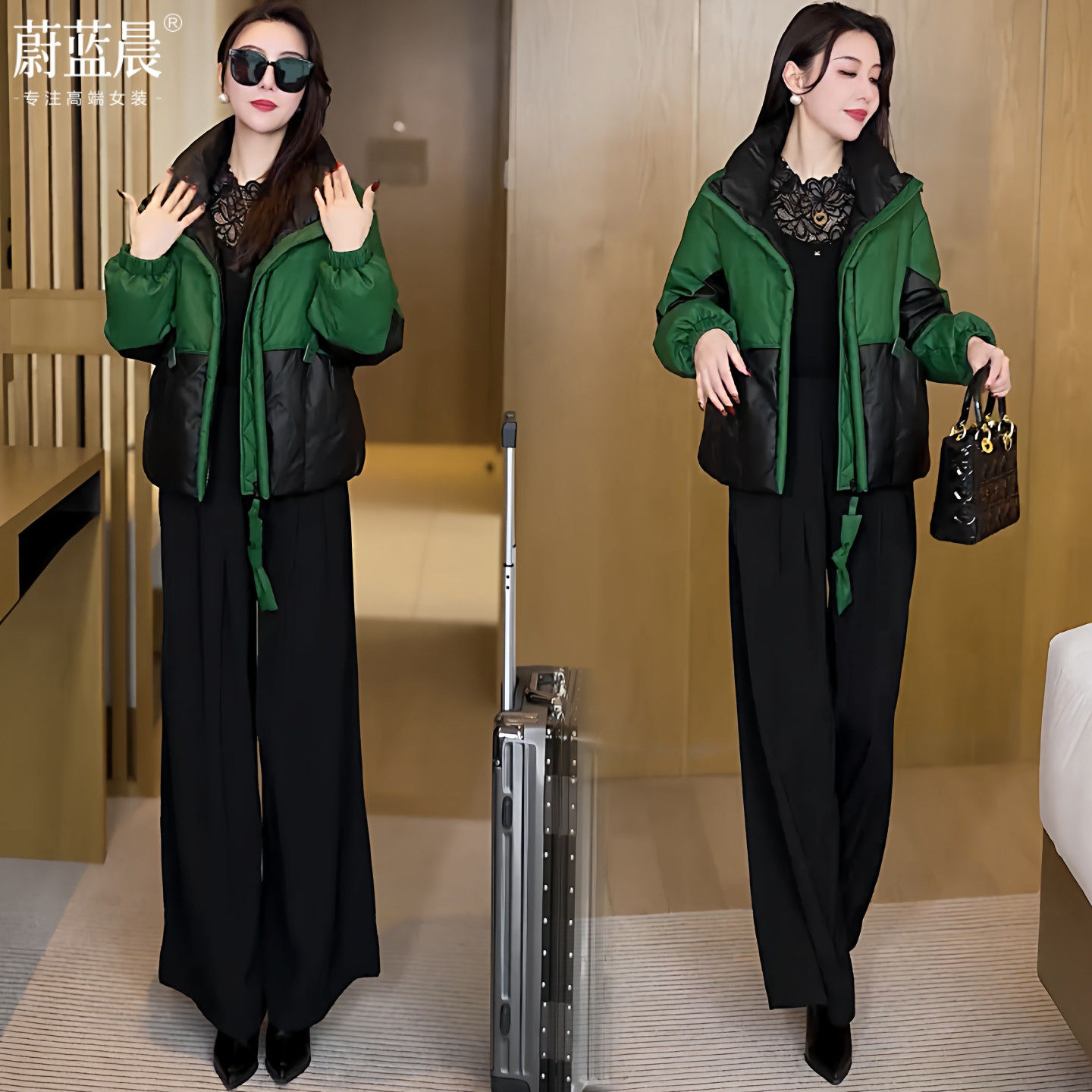 专柜羽绒棉服2025冬季新款时尚休闲拼色面包服加厚保暖短棉袄外套