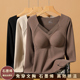 2025冬季 石墨烯保暖内衣女内搭带胸垫加绒加厚发热打底衫 上衣