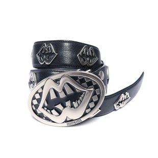 Cult Grips古银做旧头层油蜡牛皮嘴唇皮带