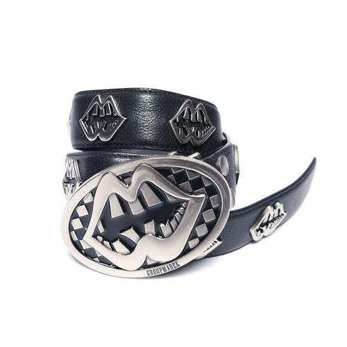 Cult Grips古银做旧头层油蜡牛皮嘴唇皮带