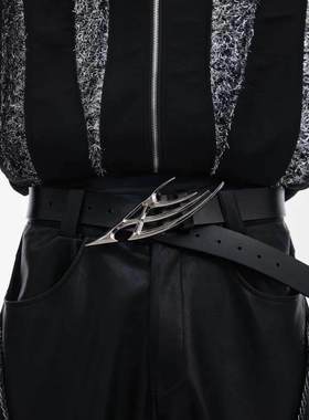 Cult Grips小众原创解构金属Logo荆棘无性别皮带先锋设计感腰带