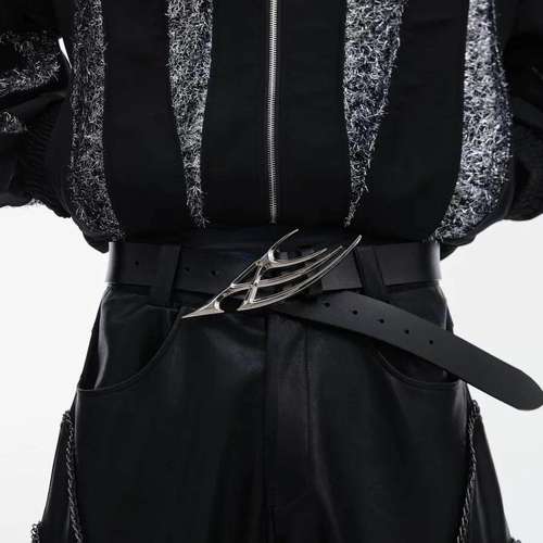 Cult Grips小众原创解构金属Logo荆棘无性别皮带先锋设计感腰带