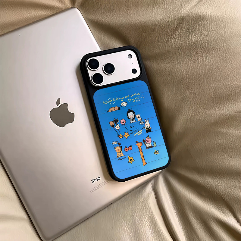 趣味动物乐园适用苹果17手机壳iphone17promax黑色磨砂15新款14防摔保护套13独特超好看16promax