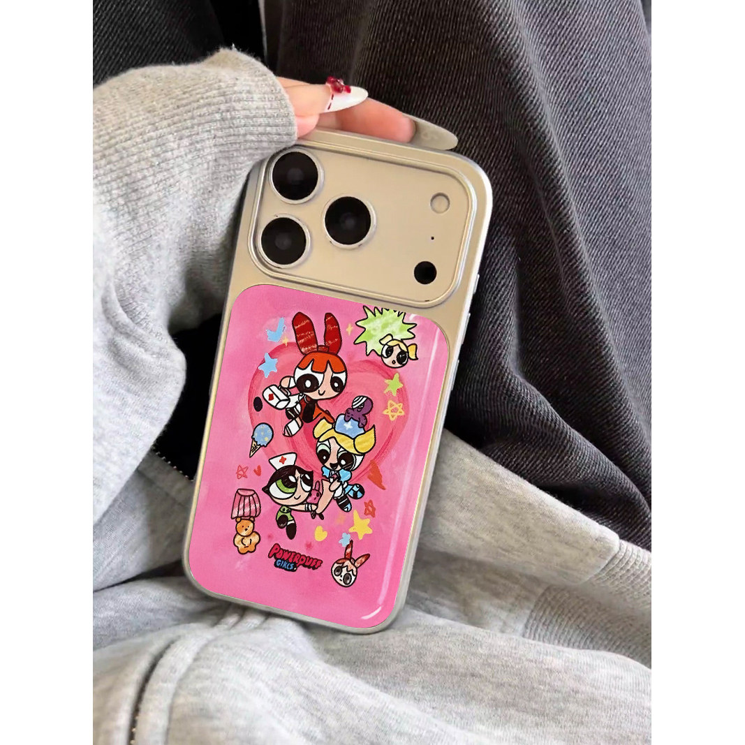 粉色小飞侠女警 原创小众高级感适用iPhone17promax手机壳苹果16pro防摔14硅胶软壳13银色12女生17不会撞壳15