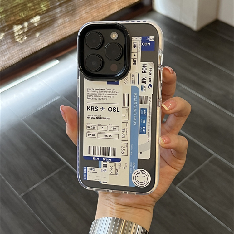 日系潮牌标签男款原宿风手机壳适用iphone16promax苹果13透明13新款16pro个性12防摔xr硅胶15全包保护套xsmax