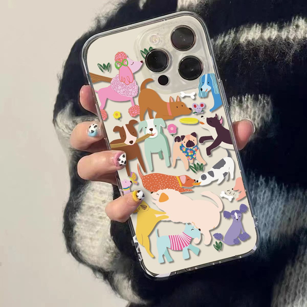 ins风绘画狗狗15手机壳
