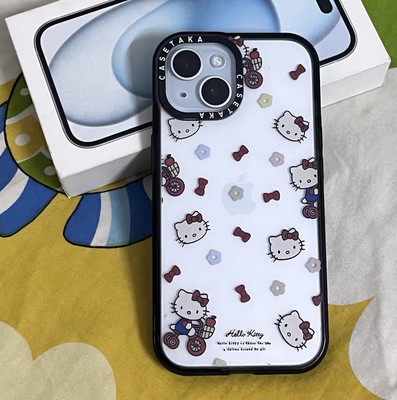 可爱卡通KT猫苹果15pro手机壳