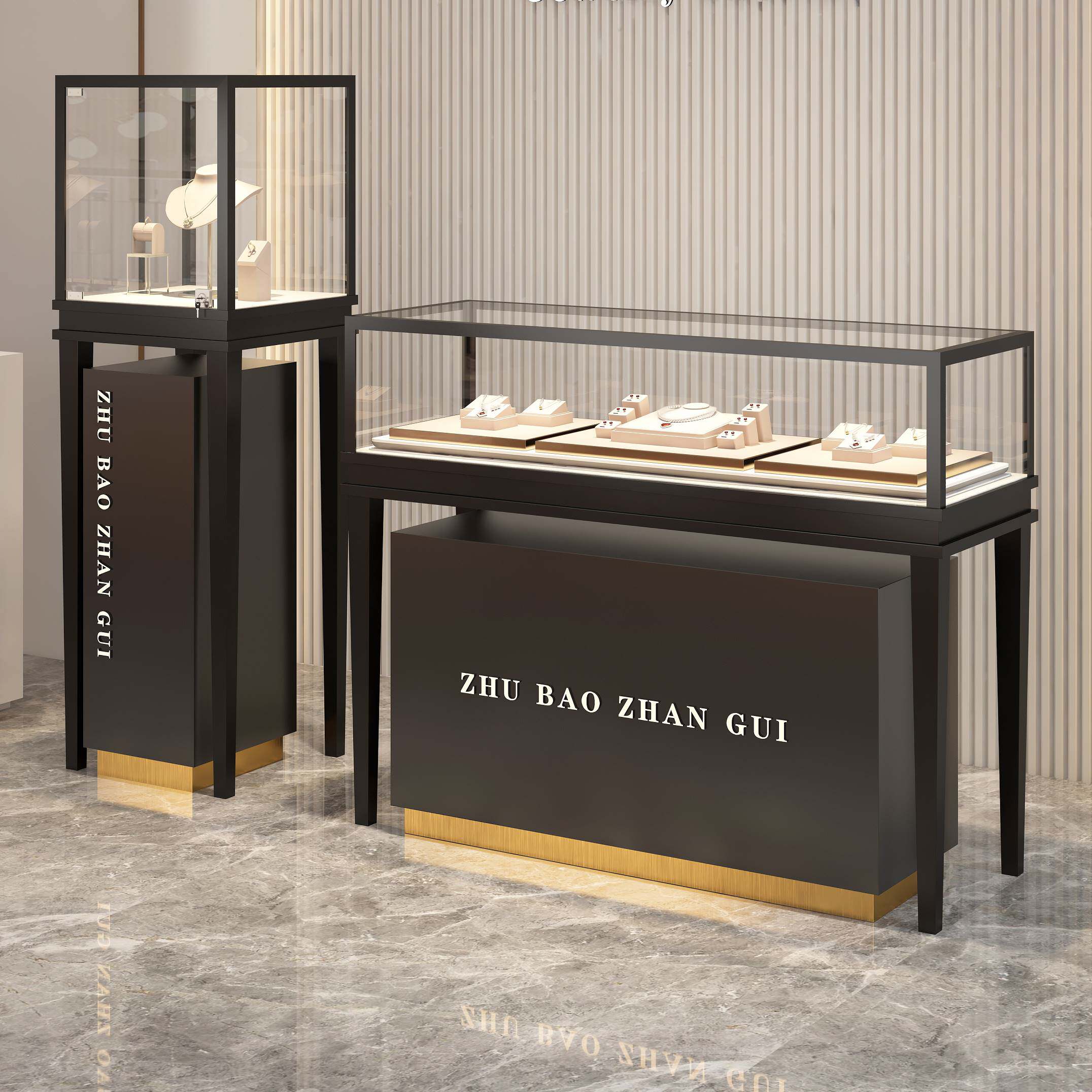 新品珠宝首饰展示柜黄金玉器古玩翡翠柜台定制小商品眼镜手表陈列
