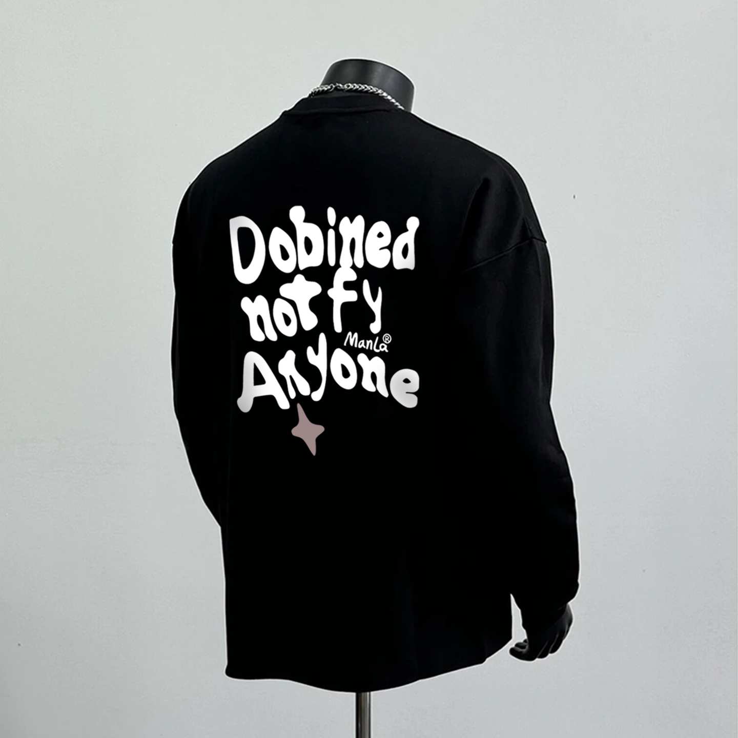 美式简约黑色印花长袖纯棉白色男上衣百搭秋季男款打底衫口袋巾