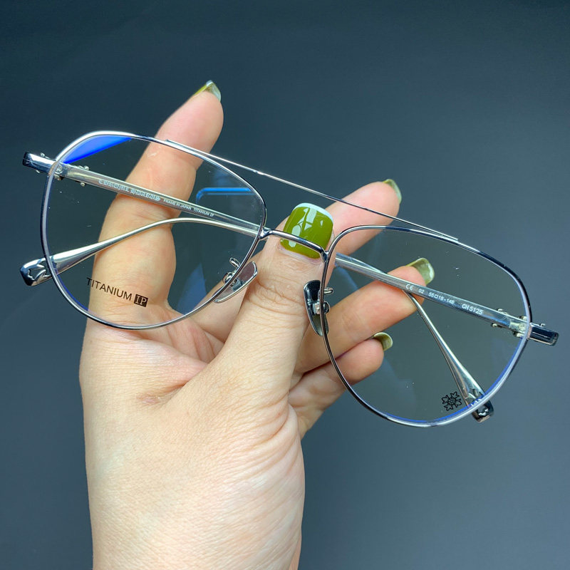 loudcloud眼镜框纯钛小蛤蟆镜男女复古超轻大脸型可配近视镜平光