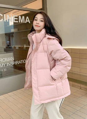 平湖羽绒服女款高端女日韩风冬季情侣款短款白鸭绒嘉兴工厂