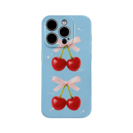 樱桃蝴蝶结适用iPhone17promax苹果16小米15新款mate70华为p80nova荣耀500菲林手机壳二合一软壳oppovivox300