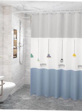 The bathroom shower curtain checkered PEVA Environmental