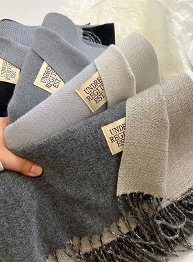 Warm Winter Cashmere Scarf for Women NewStyleSolid Color Dou
