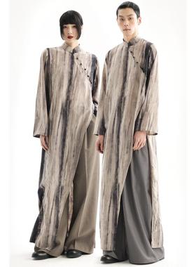 APOZi collection【衍生水墨】男女同款原创新中式水墨立领长褂衫