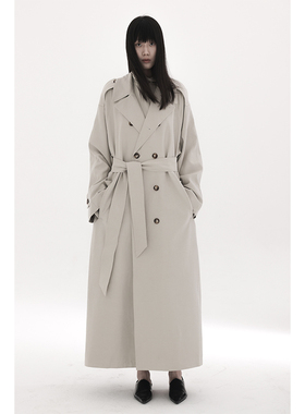 APOZi collection 东方诗人系列 极简新中式天丝中长廓形风衣外套