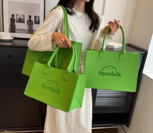 ins女包大容量单肩包最新款高颜值百搭毛毡手提礼品包定制logo