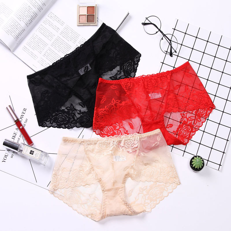 内语条装超薄性感蕾丝内裤女中