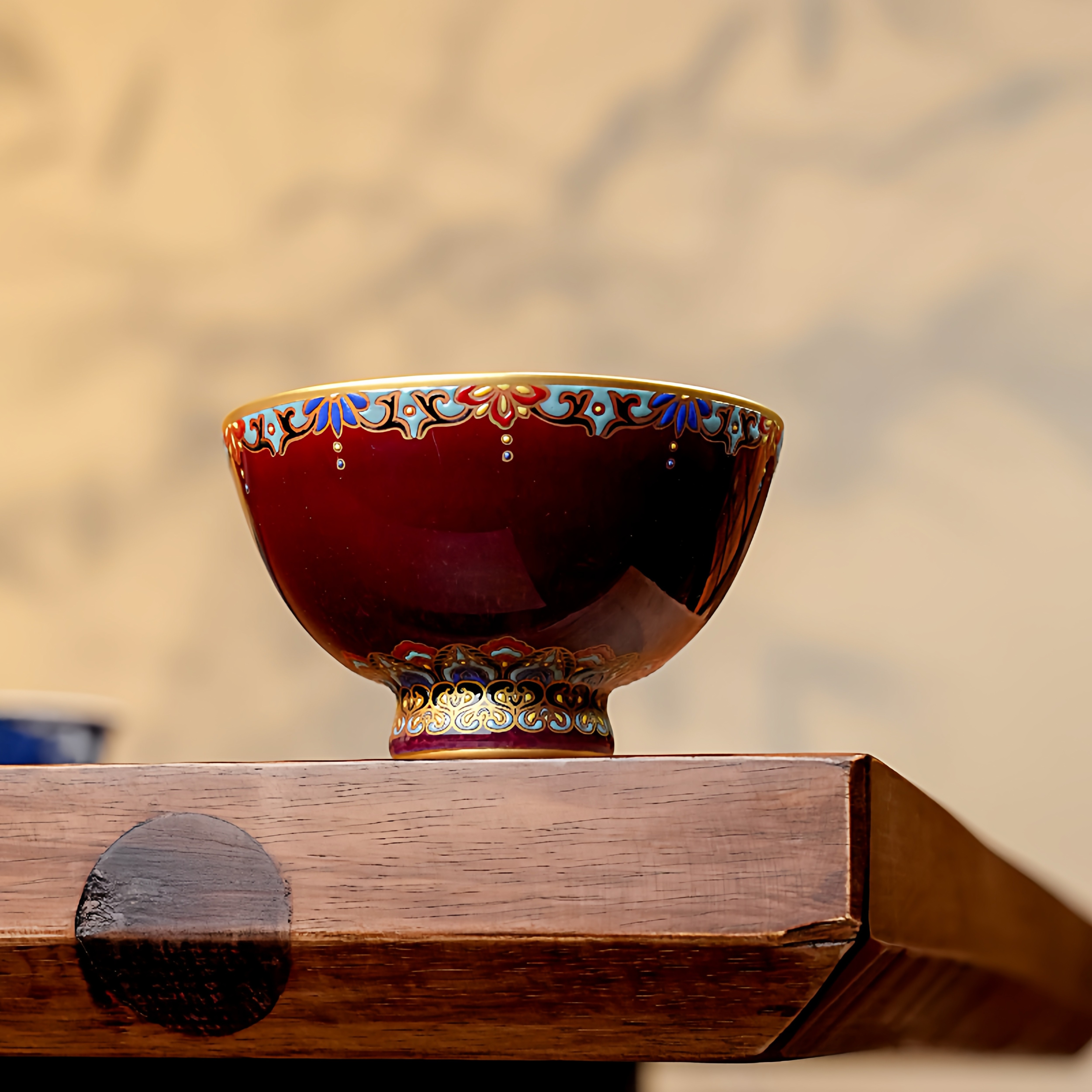 景德镇陶瓷珐琅彩描金手绘主人杯郎红仿古中式茶杯茶具大号喝茶杯,餐饮具,茶杯,淘宝优惠券,粉丝福利购,淘宝优惠卷