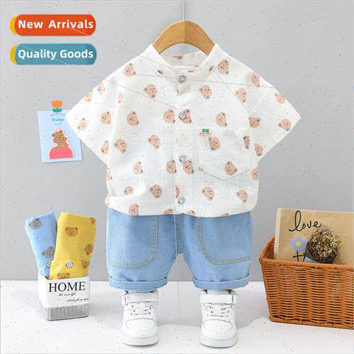 22 years summer new childrens simple cute suit Korean cartoo