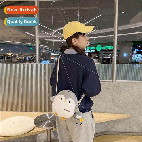 Cute new plush penguin doll cell phone small bag female out