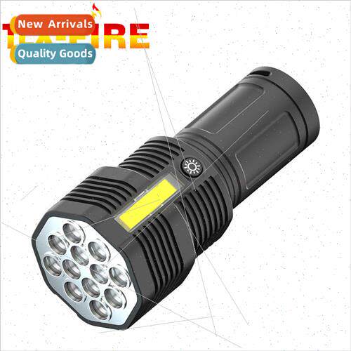 12LED strong light flashlight outdoor flashlight USB smart f