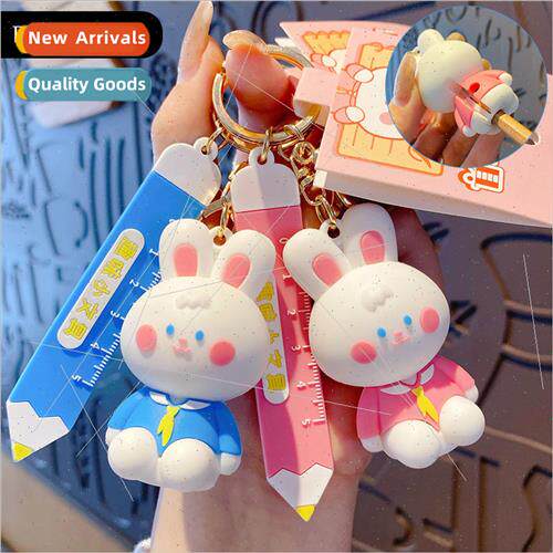 Cartoon fun stationery pencil sharpener rabbit keychain fema
