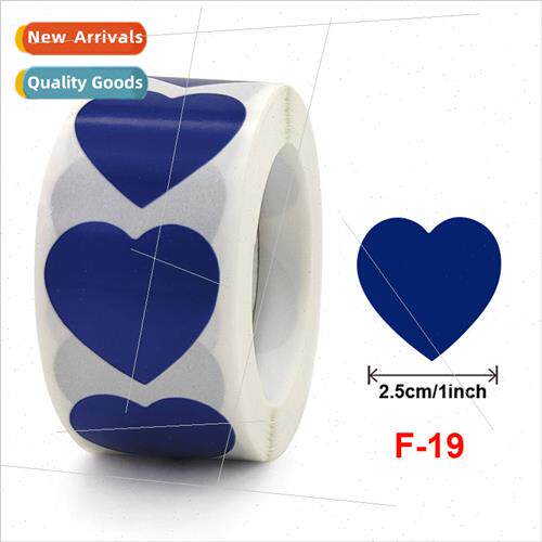 Rolls of colorful heart stickers self-adhesive heart-shaped