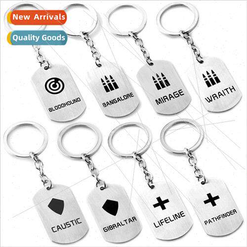 Anime game  jewelry Apex hero stainless steel keychain penda