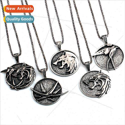 Wolf Head Necklace Demon Hunter Pendant Witcher Witcher 3 Pe