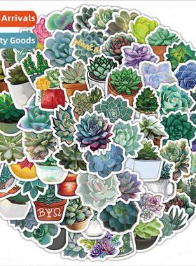 100 succulent plant stickers decorative luggage stationery n