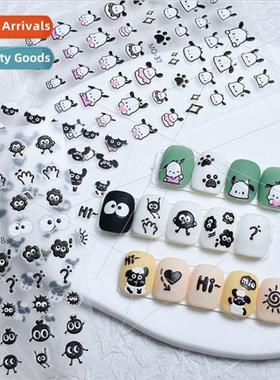 New embossed cartoon nail stickers Pacha dog cinder cone Kul