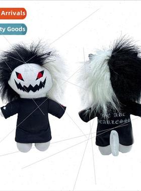 Russia zxc cat plush Halloween scary black and white bared t