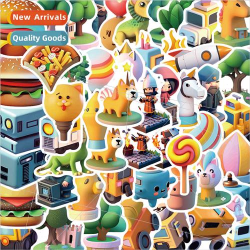 50 cartoon 3D small things all kinds of objects graffiti sti