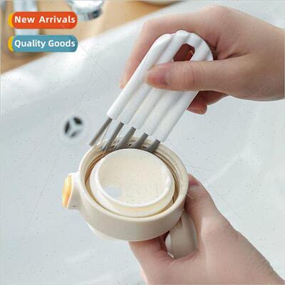 Multi-functional cup lid cleaning brush  cup groove dead end
