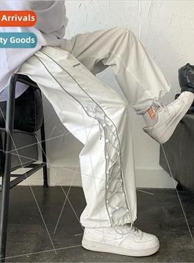 2021 summer new high set ins reflective drawstring thin sect