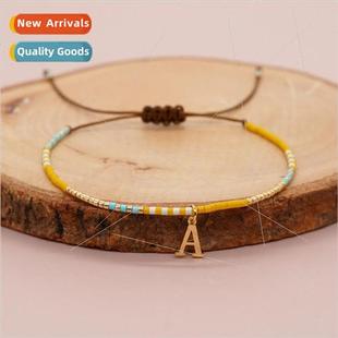 colorful rice niche handmade bohemian letters New beads