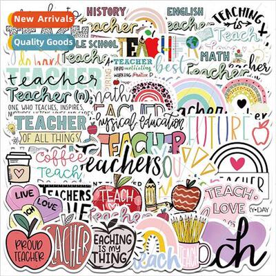50 Teacher`s Day Teacher`s Day Doodle Stickers Cartoon ggage