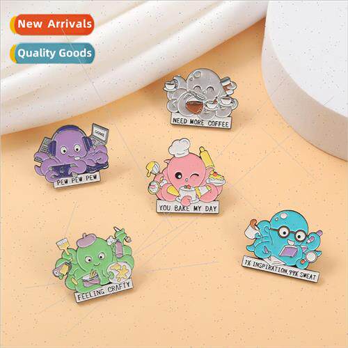 Cute little octopus brooch octopus cartoon sea animals cloth