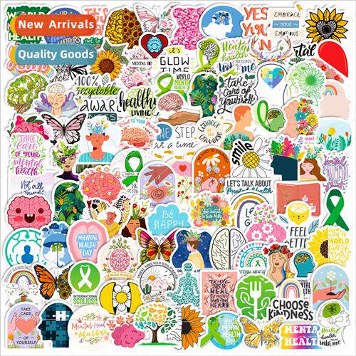 100 small size 4cm temu mental health knowledge education st