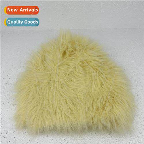 Long plush knitted cap female autumn and winter Korean  of t