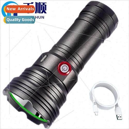 LED quad-core P90 flashlight strong light rechargeable body