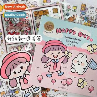 Cream Sticker Set 100 Handbook Rabbit Cartoon Cute Holiday