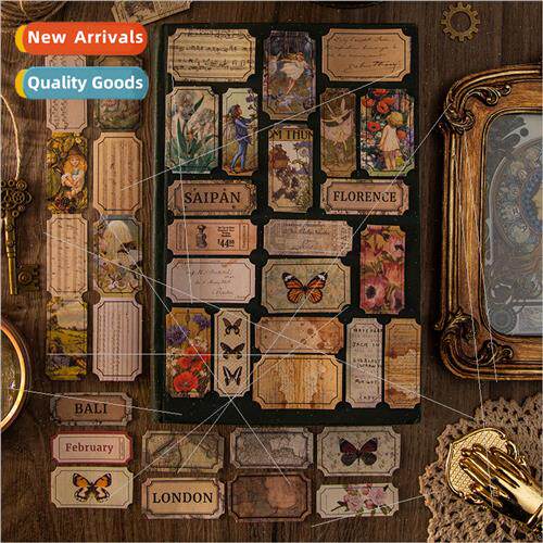 Material sticker pack Age corridor series Retro shaped handb