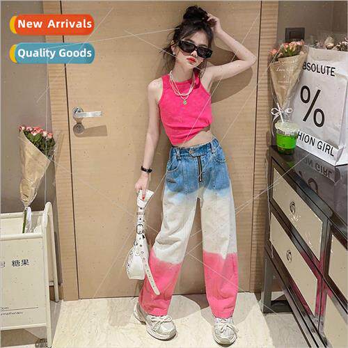Girls summer suit 2023 new big girl girl 适用eign gas unders
