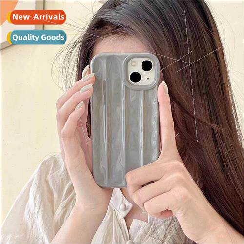 Pure Color Granny Gray Glossy IPhone13/14Promax Vertical Str