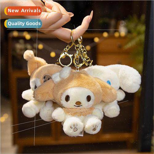 Cute plush pendant keychain Sanrio cartoon bag charm shark f