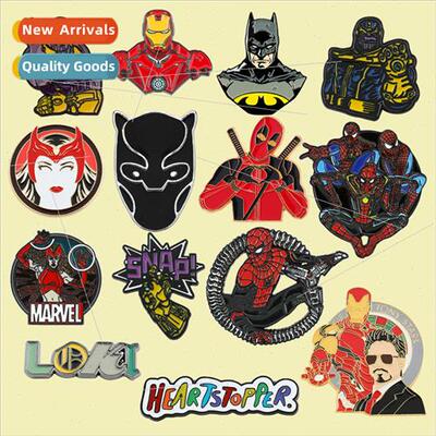 Creative cartoon Marvel  badge Iron Man Batman Scarlet Witch