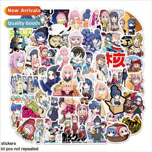 New 50 pcs of rocking camping anime graffiti stickers water